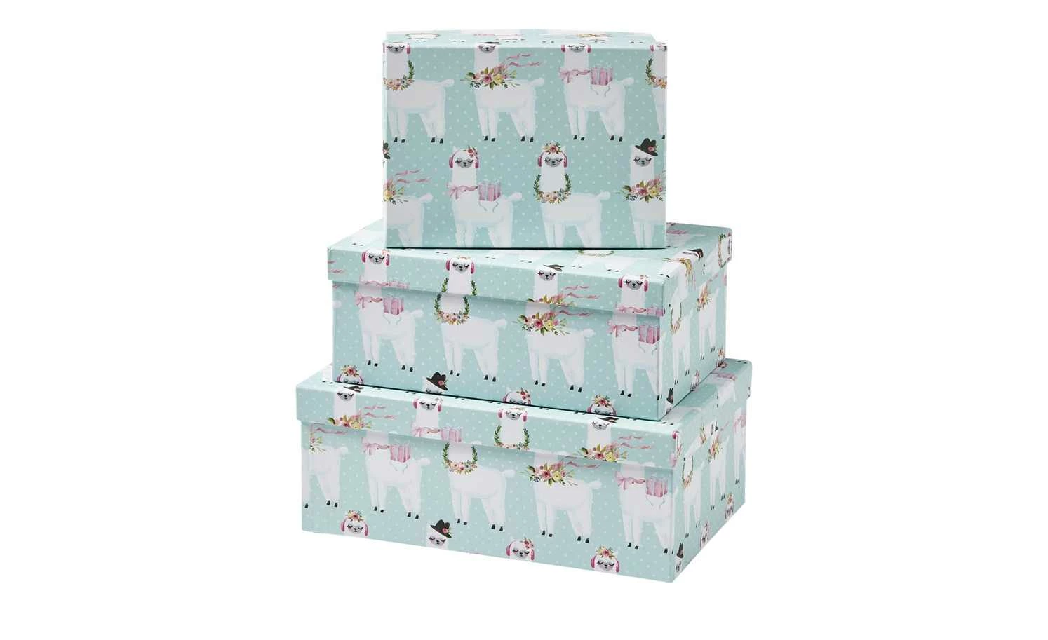 Aufbewahrungsboxen, 3er-Set Alpaka 3 Aufbewahrungsboxen, 3er-Set Alpaka